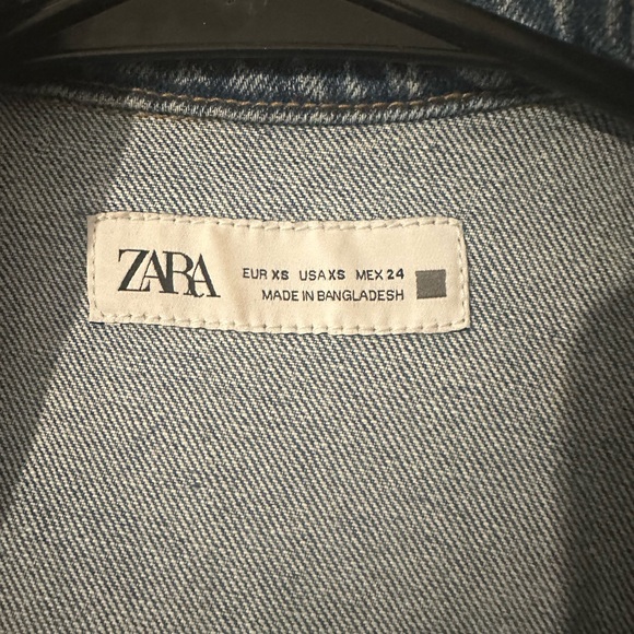 Zara mid blue mini denim dress - Picture 5 of 8